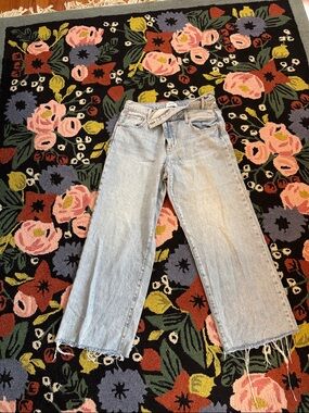 Pistola Light Wash Wide Leg Women’s Jeans - High-Rise Style with fold over